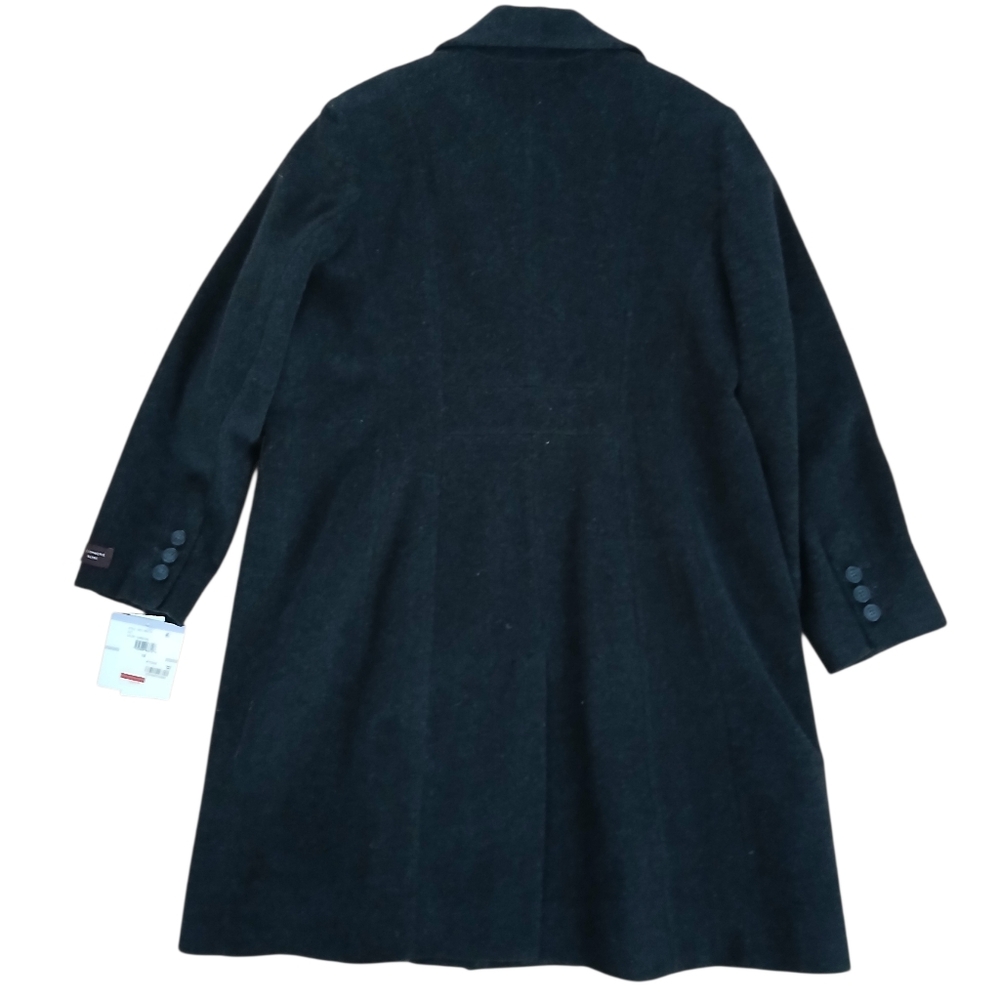 NWT Anne Klein Cashmere Blend Women's Size 18 Classic Charcoal Trench Pea Coat - Picture 9 of 9